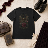 Tête de mort papillon gothique victorien Roses Bou
