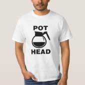 T-shirt Tête de pot de café - dessin simple (Devant)