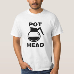 T-shirt Tête de pot de café - dessin simple