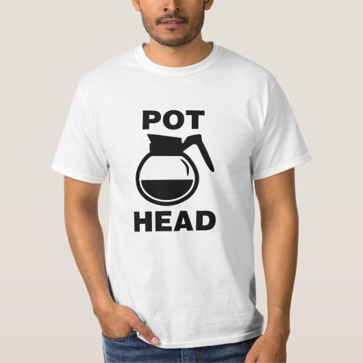 T-shirt Tête de pot de café - dessin simple (Devant)