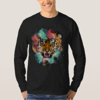 Tête de tigre colorée