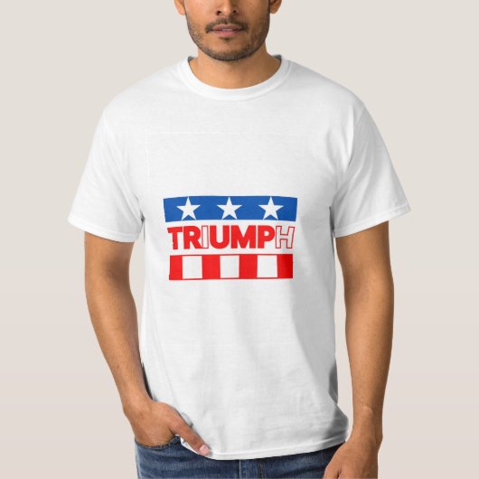T-shirt Tete de TRIUMPH rouge blanc et bleu (Devant)