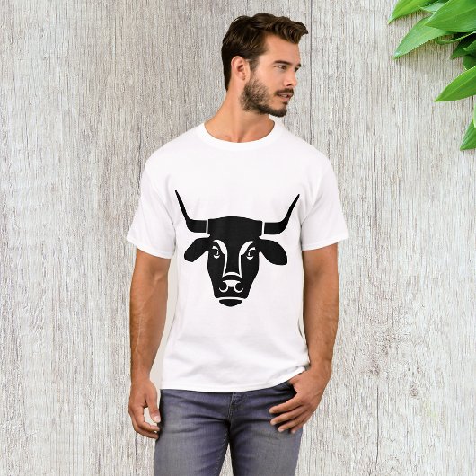 T-shirt Tête de vache noire
