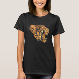 T-shirt Tête de visage léopard jaguars guépards grand féli