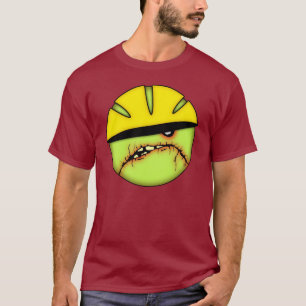 T-SHIRT TÊTE DE ZOMBI DE VÉLO GRANDE