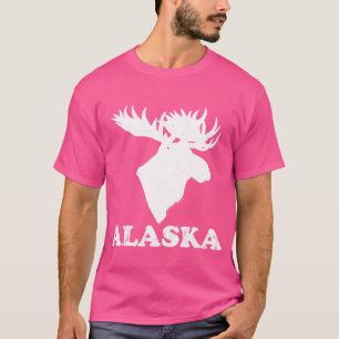 T-shirt Tête d'élans d'orignal de l'Alaska déprimée