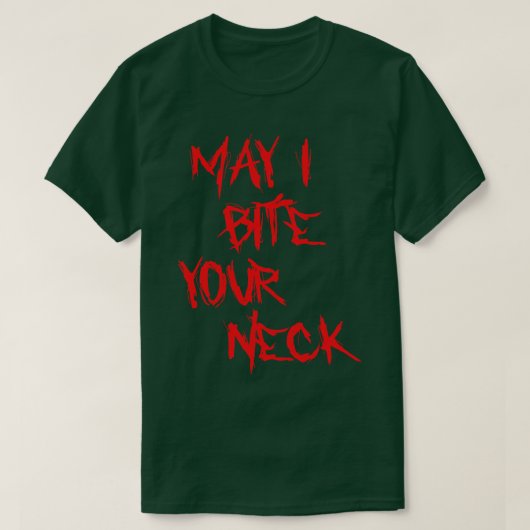T-shirt Tête d'Halloween May i Bite Your Neck (Design devant)