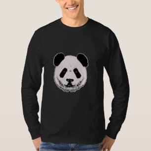 T-shirt Tête d'ours Panda dessinée à la main Style réalist