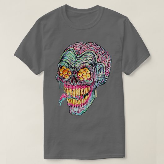 T-shirt Tête du cerveau du démon (Design devant)