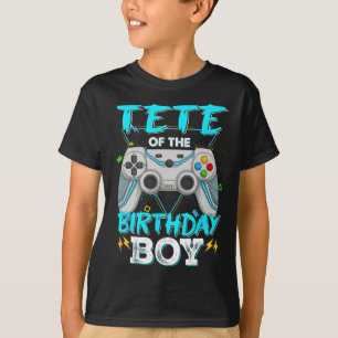 T-shirt Tête du garçon d'anniversaire jeu vidéo de corresp