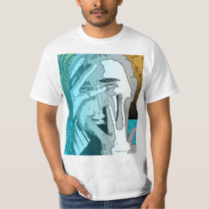 T-shirt Tête en silhouette graphique Mixte