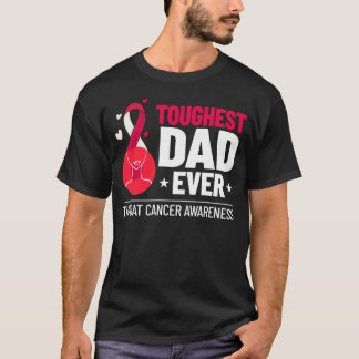 T-shirt Tête et col Throat Cancer Ribbon Survivant