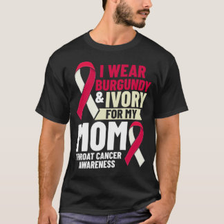 T-shirt Tête et col Throat Cancer Ribbon Survivant