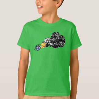 T-shirt Tête flamboyante de zombi