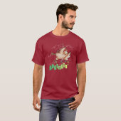 T-shirt Tête foncée de poulet Springin' (Devant entier)