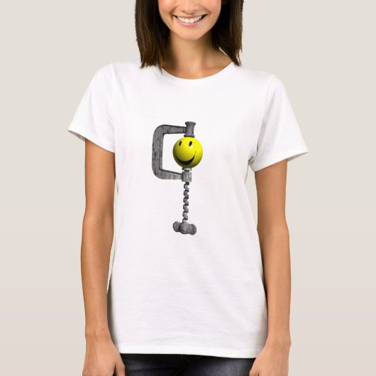 T-shirt tête jaune attrapée dans un vice (Devant)