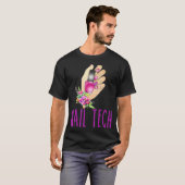 T-shirt Tête manucure pour technicien en technique de l'on (Devant entier)