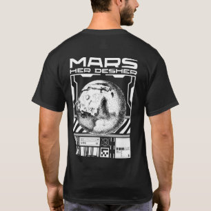 T-shirt Tête Mars pour vers spatiaux avec tissu de meilleu