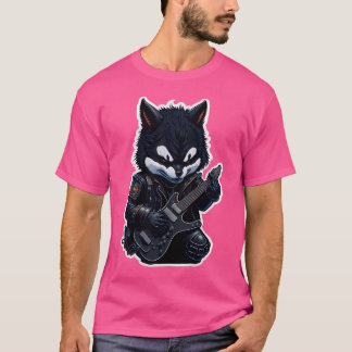T-shirt Tête métallique Husky Cute