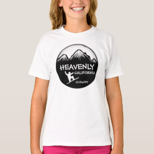 T-shirt Tête noire pour filles de Californie paradisiaque