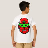 T-shirt Tête robotique rétro - Customisée (Dos entier)