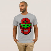 T-shirt Tête robotique rétro - Customisée (Devant entier)