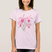 T-shirt Tête rose orchidée style cattleya graphique modern (Devant)