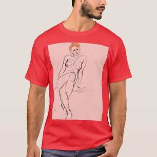 T-shirt Tête rouge en rose
