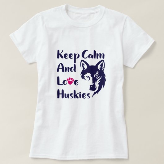 T-shirt Tête Sibérienne Husky Vintage (Design devant)