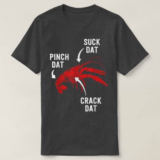 T-shirt Têtes de canard Pinch Tails Funky Crawfish Boil Fr (Design devant)