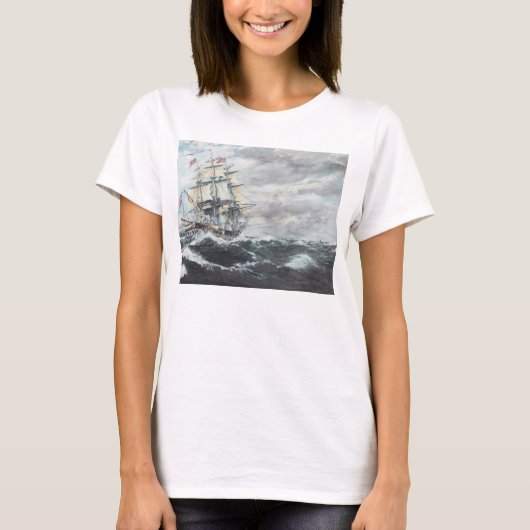T-shirt Têtes de constitution d'USS pour S.M. frégate (Devant)