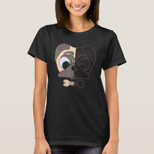 T-shirt Têtes de Pug imprimées Portrait d'animal Puggle av