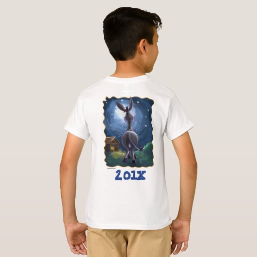 T-shirt Têtes mignonnes et queues Âne Anniversaire (Dos entier)