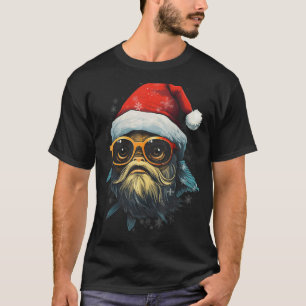 T-shirt Tétra Phantom Noir Amoureux de Noël Aquarium Poiss