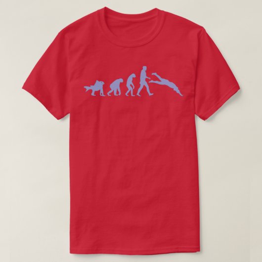 T-shirt Tétrapode de l'évolution des nageurs (Design devant)