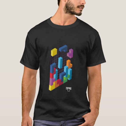 T-shirt Tetris 3D Game Art (Devant)