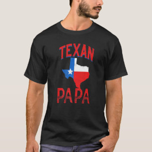 T-shirt Texan Papa Vintage Drapeau Fière Texas Papa Père P