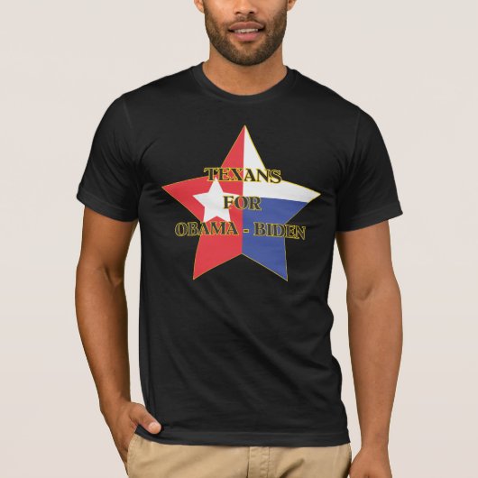 T-shirt Texans pour Obama-Biden (Devant)
