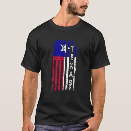 T-shirt Texas American Flag Home State of Texas Flag (Devant)