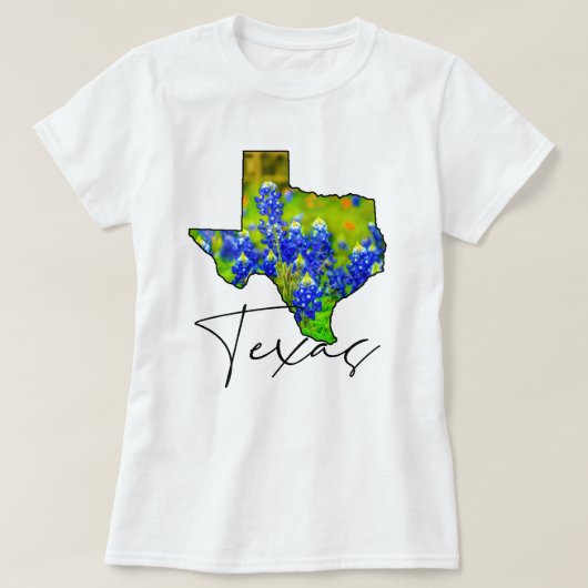 T-shirt Texas Bluebonnets State of Texas Fine Art (Design devant)