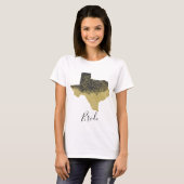 T-shirt Texas Bride Black and Gold Image (Devant entier)