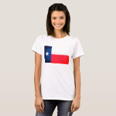 T-shirt Texas Drapeau char féminin (Devant entier)