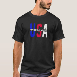 T-shirt Texas Etats-Unis Vintage Patriotique Et Fier Nous 