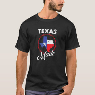 T-shirt Texas Fabriqué Rouge Blanc Et Bleu Texas Drapeau T