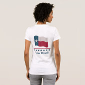 T-shirt Texas Fier Waving Long Star Drapeau Design (Dos entier)