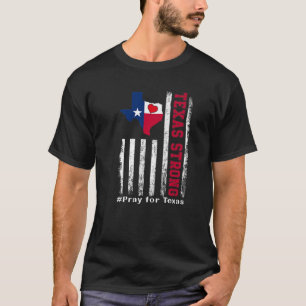 T-shirt Texas Forte Prière pour le Texas Drapeau Carte