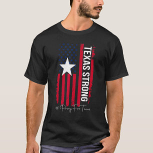 T-shirt Texas Forte Prière pour le Texas Drapeau Carte 1
