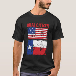 T-shirt Texas Funny Double Citoyen Texan