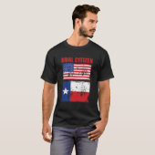 T-shirt Texas Funny Double Citoyen Texan (Devant entier)