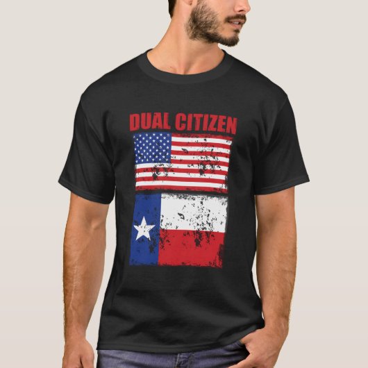 T-shirt Texas Funny Double Citoyen Texan (Devant)